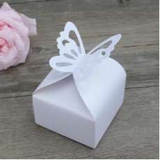 Butterfly Candy Box Iridescent Paper Wedding Box Customized 